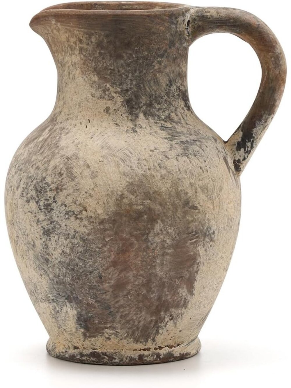 Gray Ceramic Rustic Farmhouse Terracotta Vase, Minimalist Home Shelf Decorative